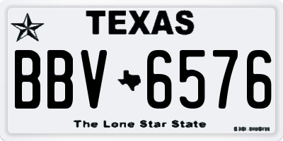 TX license plate BBV6576