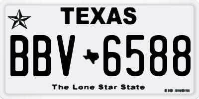 TX license plate BBV6588