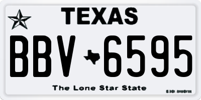 TX license plate BBV6595