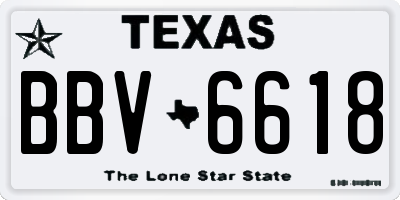 TX license plate BBV6618