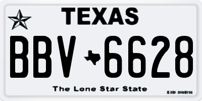 TX license plate BBV6628