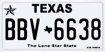 TX license plate BBV6638