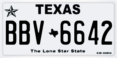 TX license plate BBV6642