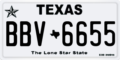 TX license plate BBV6655