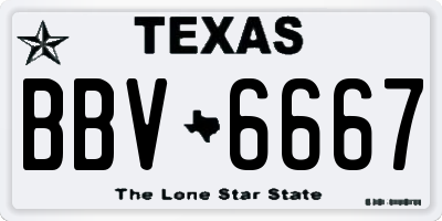 TX license plate BBV6667