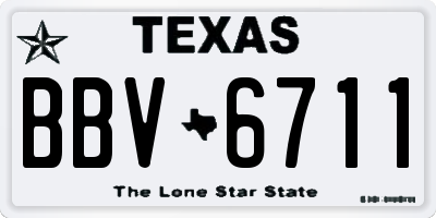 TX license plate BBV6711