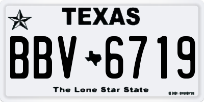 TX license plate BBV6719