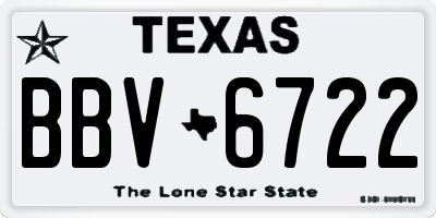 TX license plate BBV6722