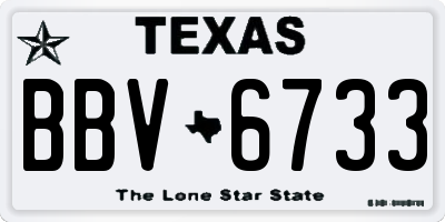 TX license plate BBV6733