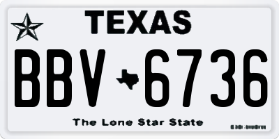 TX license plate BBV6736