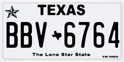 TX license plate BBV6764