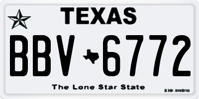 TX license plate BBV6772