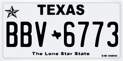 TX license plate BBV6773