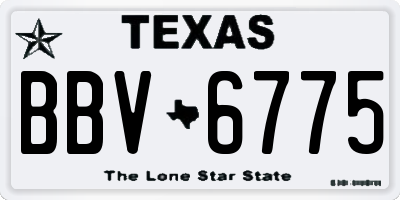 TX license plate BBV6775