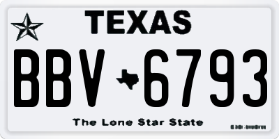 TX license plate BBV6793