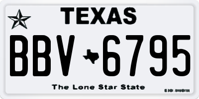 TX license plate BBV6795