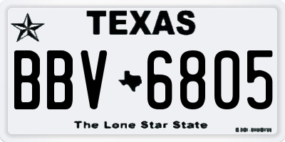 TX license plate BBV6805