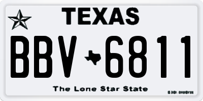 TX license plate BBV6811