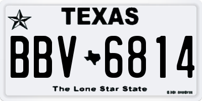 TX license plate BBV6814