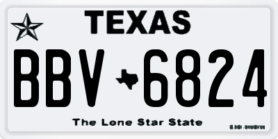 TX license plate BBV6824