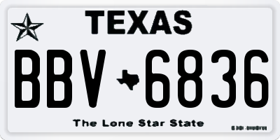 TX license plate BBV6836