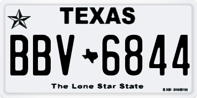 TX license plate BBV6844