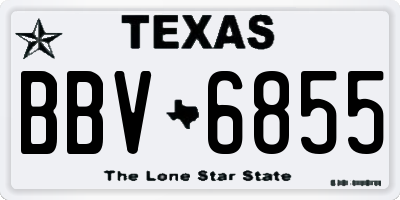 TX license plate BBV6855