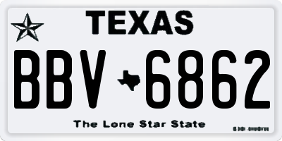 TX license plate BBV6862