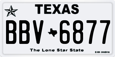 TX license plate BBV6877