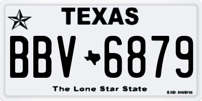 TX license plate BBV6879