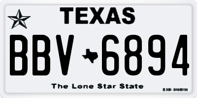 TX license plate BBV6894