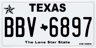 TX license plate BBV6897