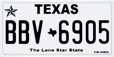 TX license plate BBV6905