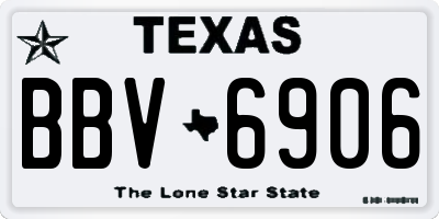 TX license plate BBV6906