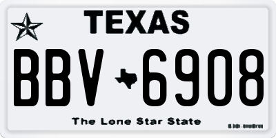 TX license plate BBV6908