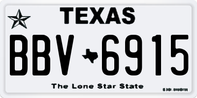 TX license plate BBV6915