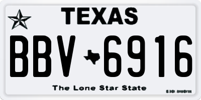 TX license plate BBV6916