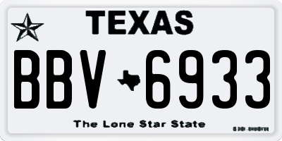 TX license plate BBV6933