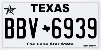 TX license plate BBV6939