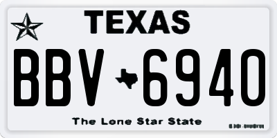 TX license plate BBV6940