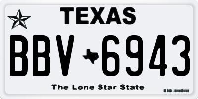 TX license plate BBV6943