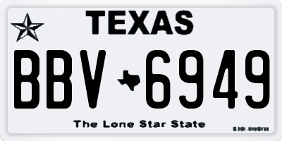 TX license plate BBV6949