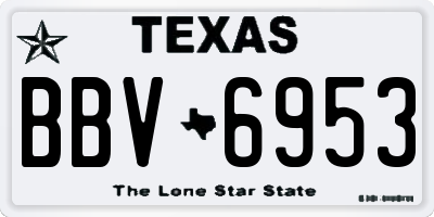 TX license plate BBV6953