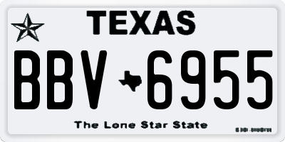 TX license plate BBV6955