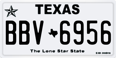 TX license plate BBV6956