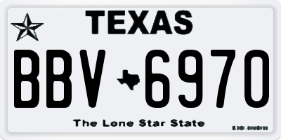 TX license plate BBV6970