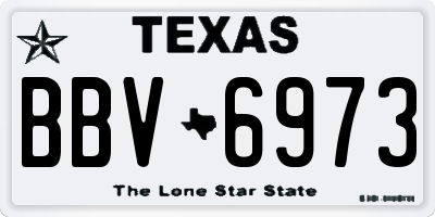 TX license plate BBV6973