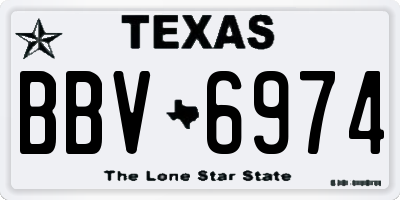 TX license plate BBV6974