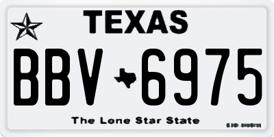 TX license plate BBV6975