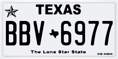 TX license plate BBV6977